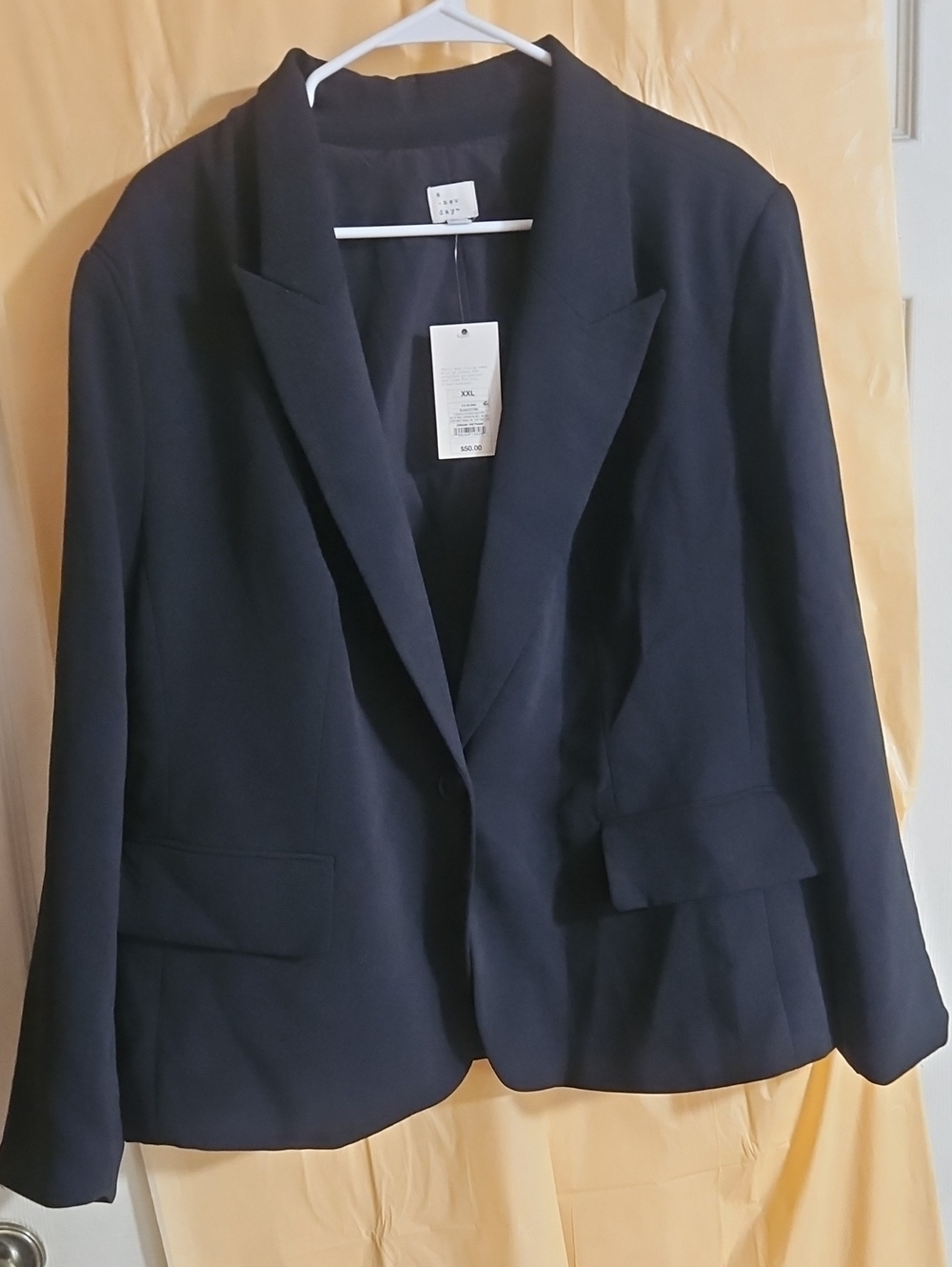 A NEW DAY WOMENS BLACK BLAZER: NEW WITH TAGS: SIZE XXL